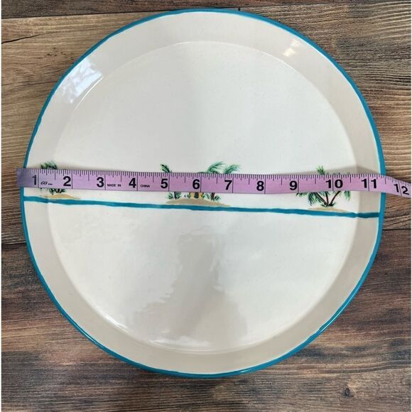 Hand crafted serving plate and bowl tropical graphic design spring Summer party - Picture 9 of 9